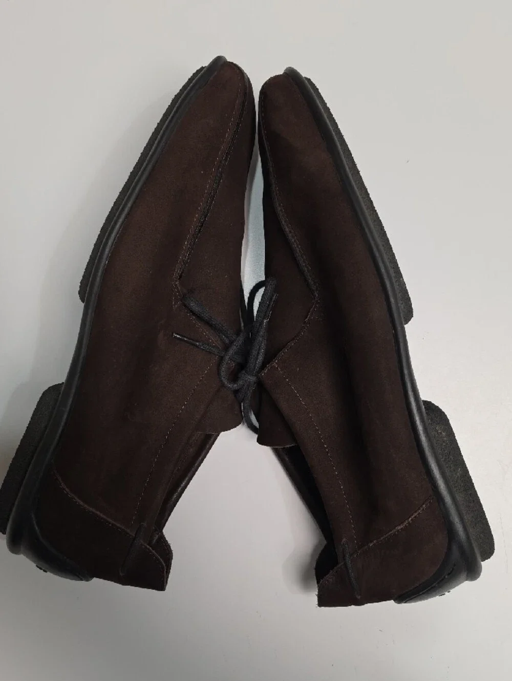 Arche France Dark Brown Suede Square-Toe Lace-Up Loafers / Oxfords - Size 10